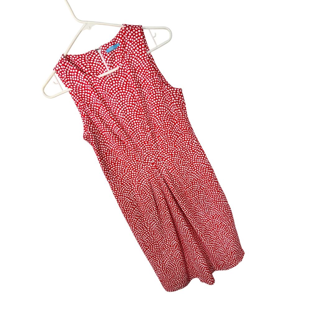 J. Mclaughlin Womens Dotted‎ Print Catalina Cloth Dress Red White SZ Small